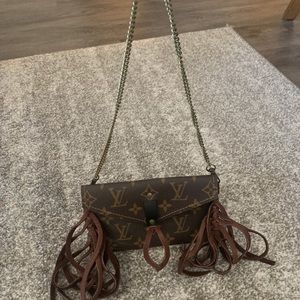 Louis inspired wristlet